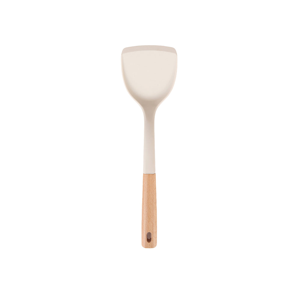 Wooden-Handled Silicone Kitchen Utensils For Non-Stick Pans