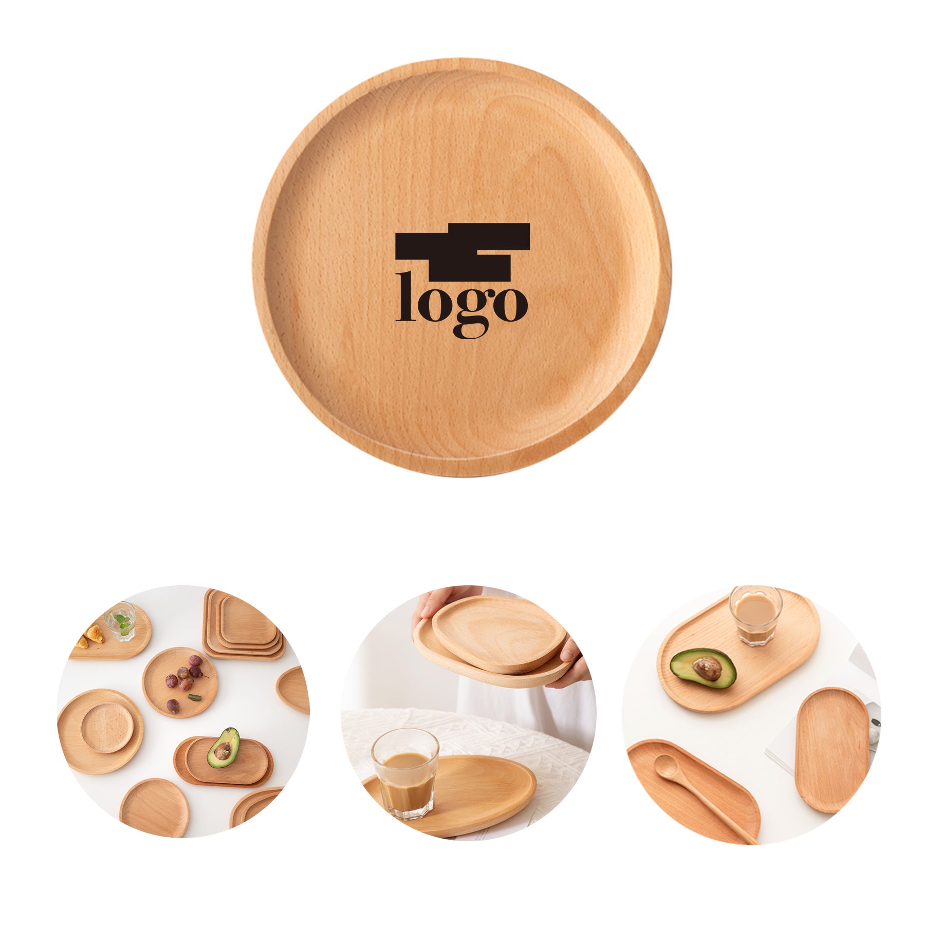 Round Wooden Tray