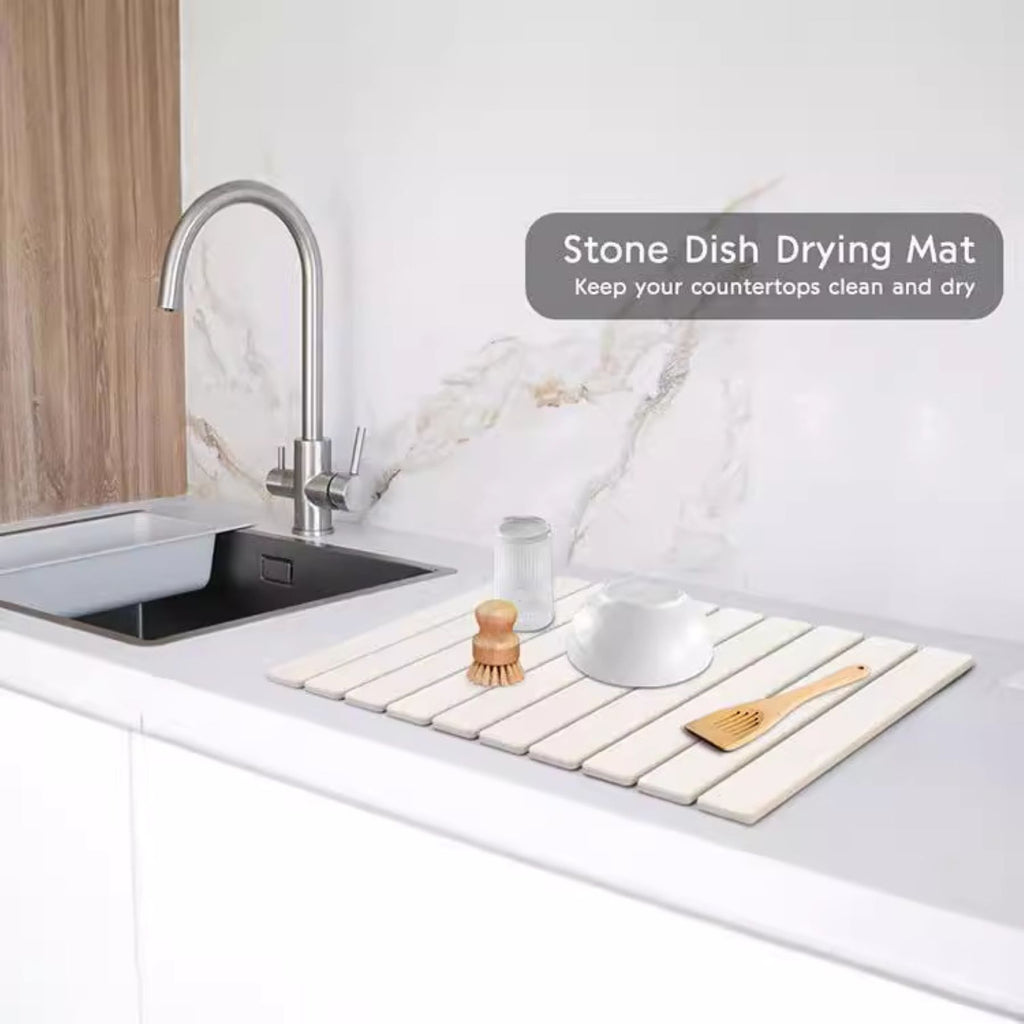 Foldable Diatomaceous Earth Dish Drying Mat
