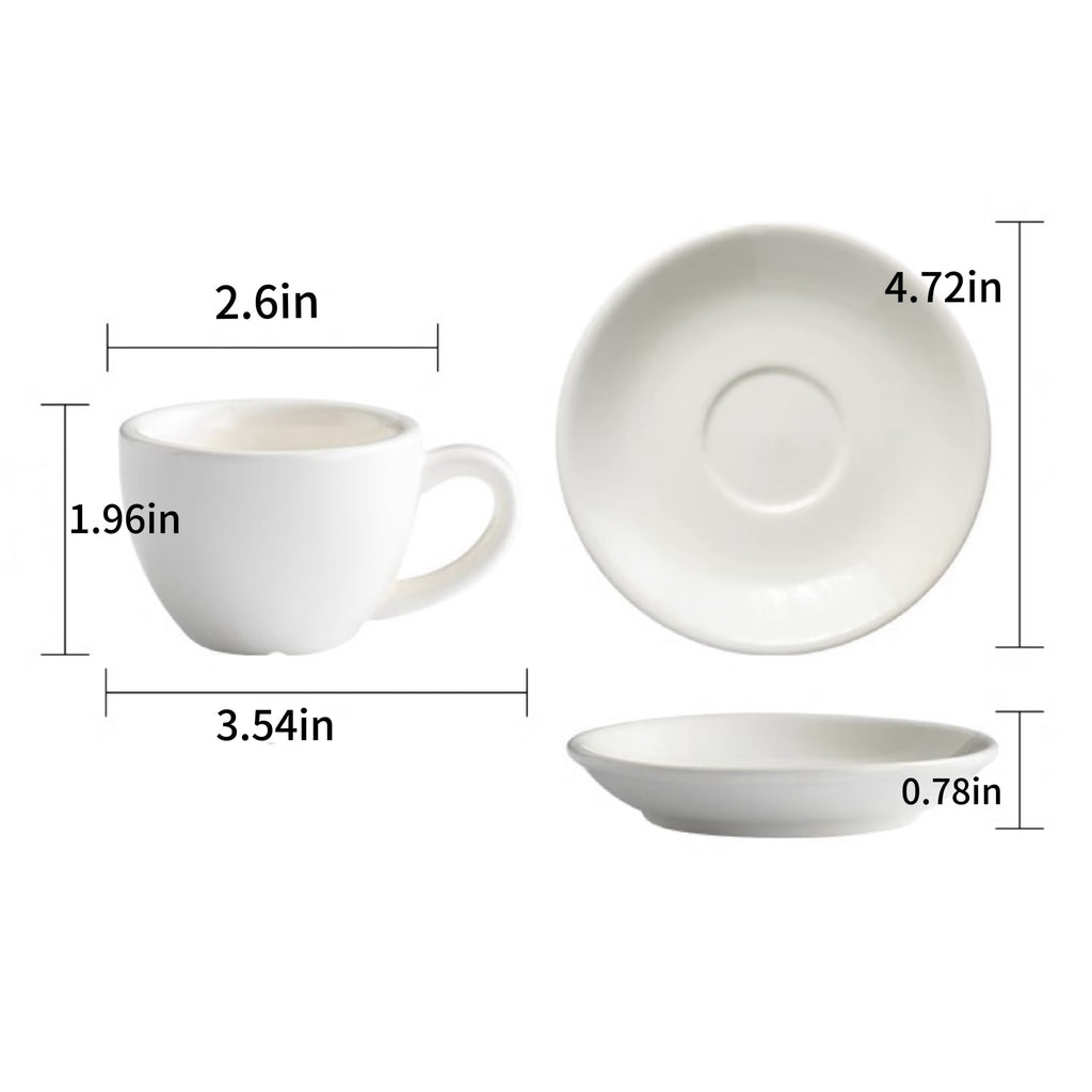 2.54 Oz Colorful Ceramic Espresso Cup Set