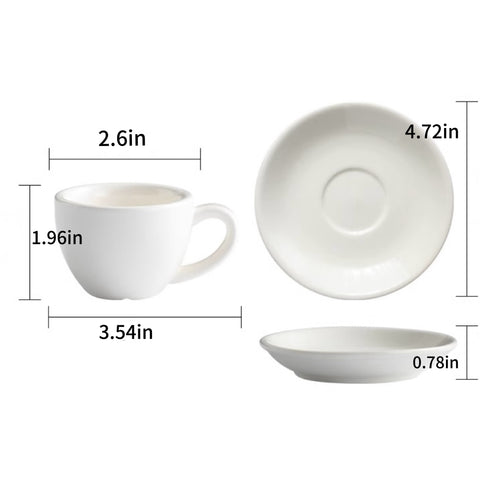 2.54 Oz Colorful Ceramic Espresso Cup Set