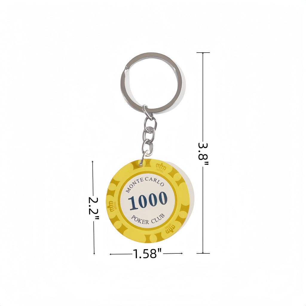 Casino Chip-Style Keychain