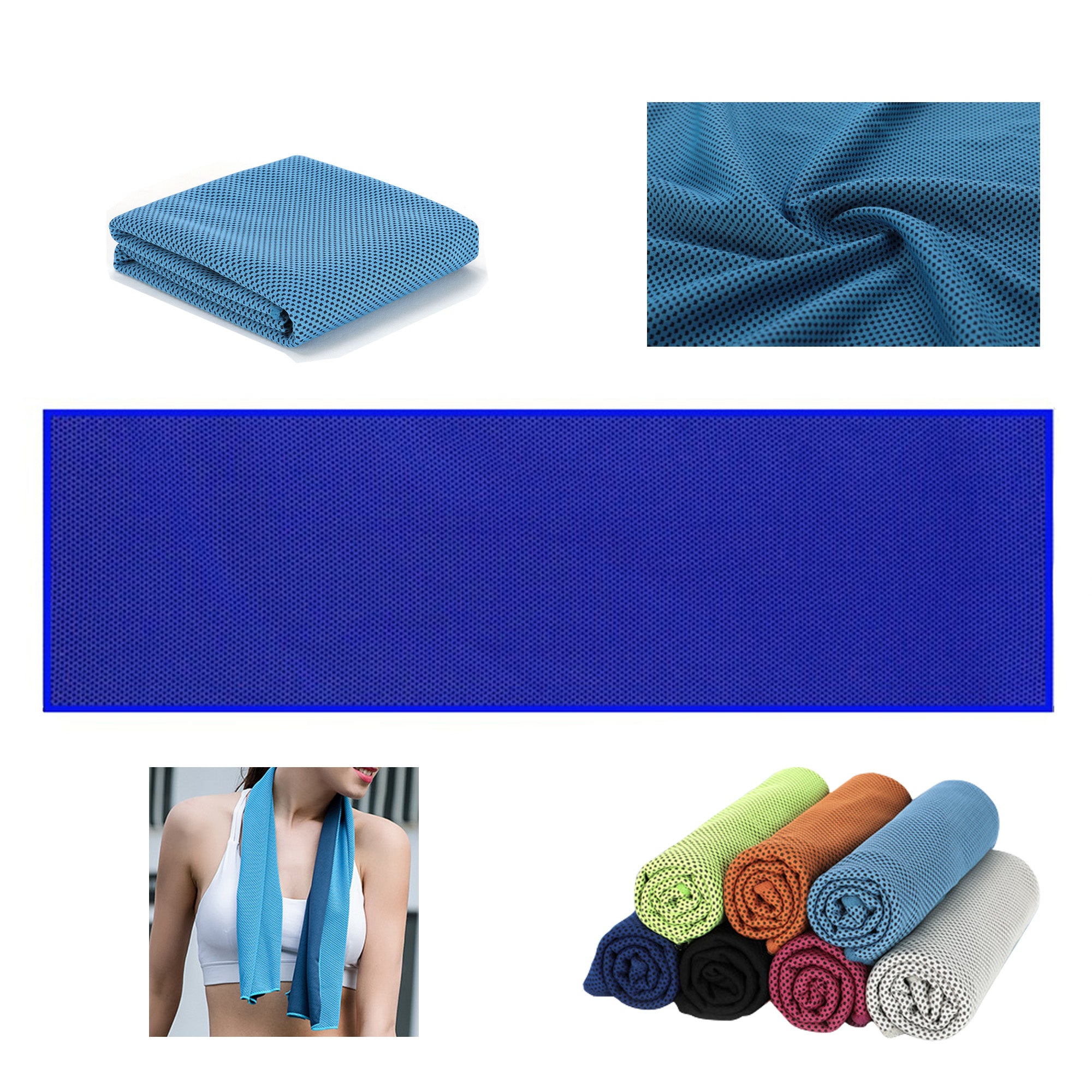 170Gms Cooling Towels Bulk With Reusable Carry Bottle