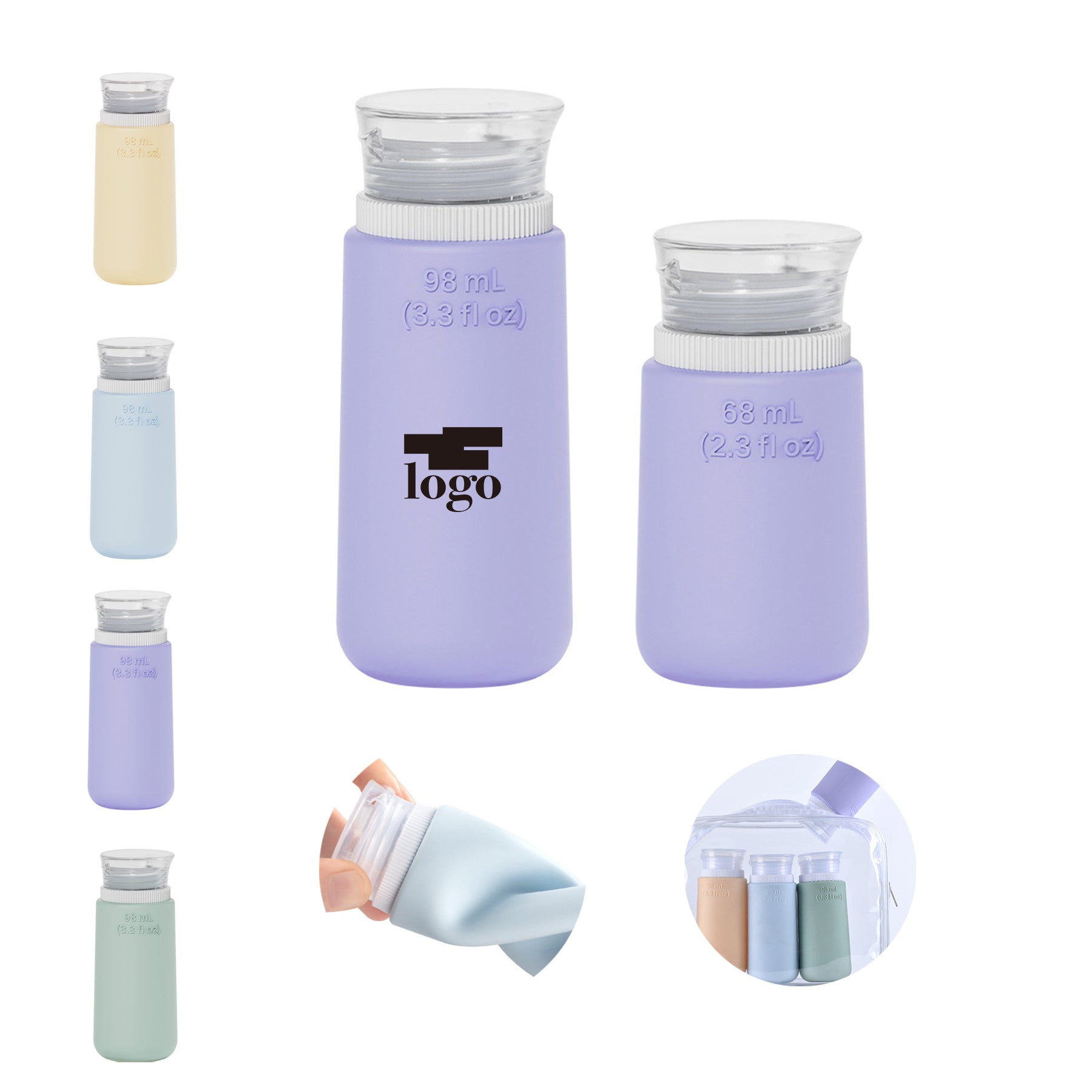 Travel Silicone Dispenser Bottles