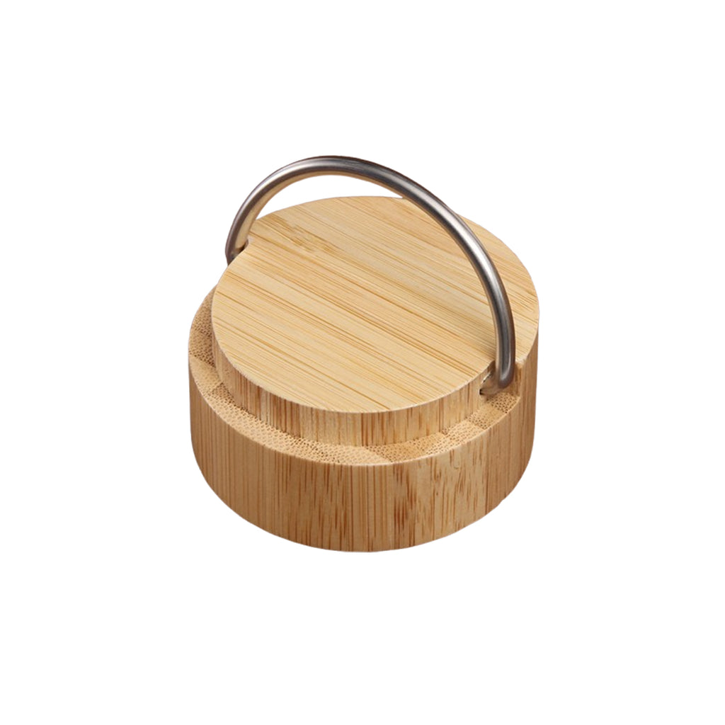 15 Oz Bamboo Vacuum Thermos Tea Infuser With Handle