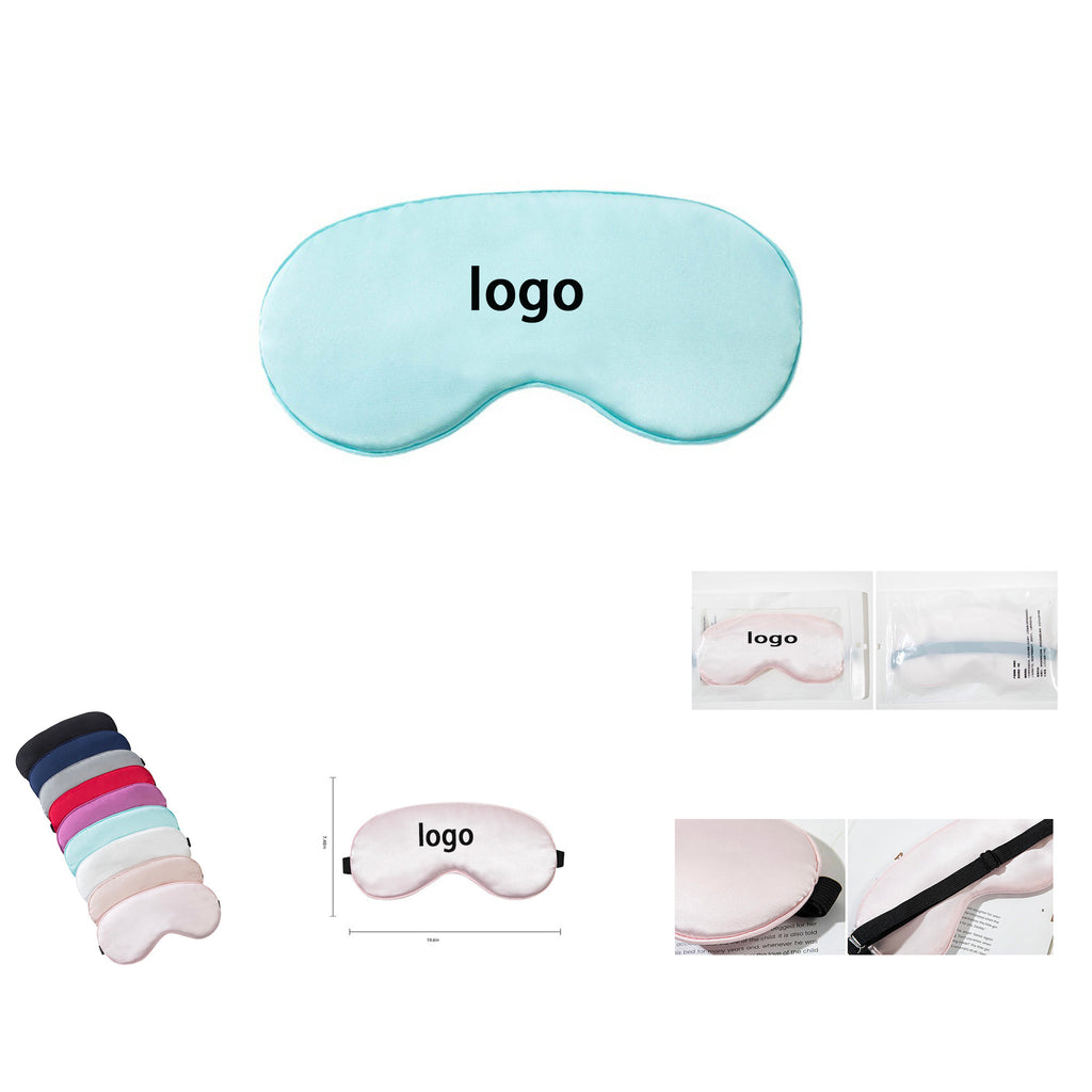 Soft Satin Blackout Sleeping Eye Mask with Adjustable Straps