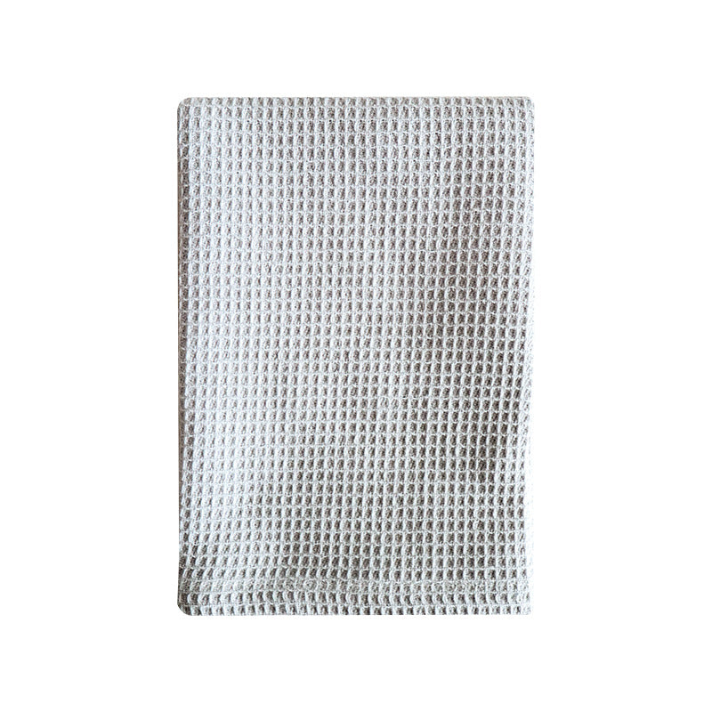 Cotton Waffle Dish Towels Scrub Kitchen Cloth Solid Color