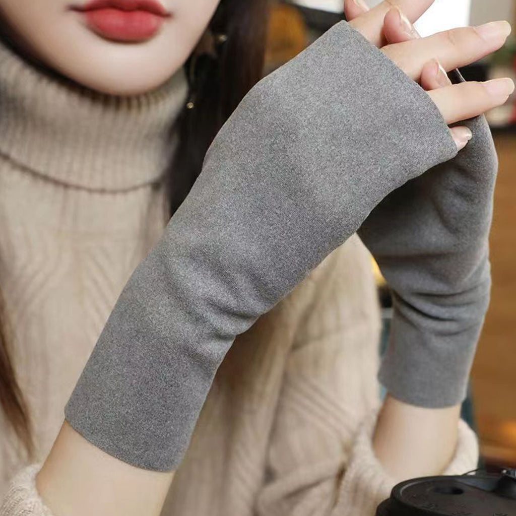 Autumn And Winter Self-Heating Half-Finger Gloves