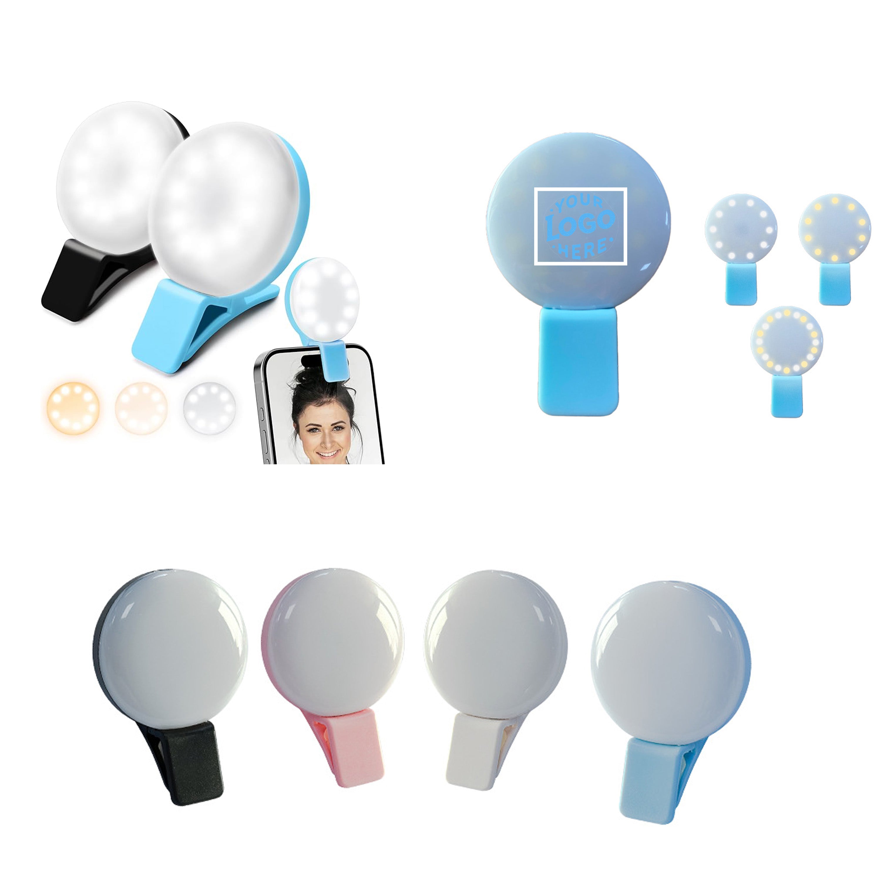 Led Selfie Ring Light Clip For Phone