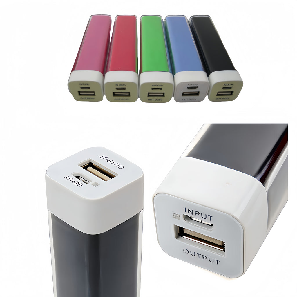 2600 Mah Creative Lipstick-Shaped Transparent Power Bank