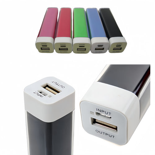 2600 Mah Creative Lipstick-Shaped Transparent Power Bank