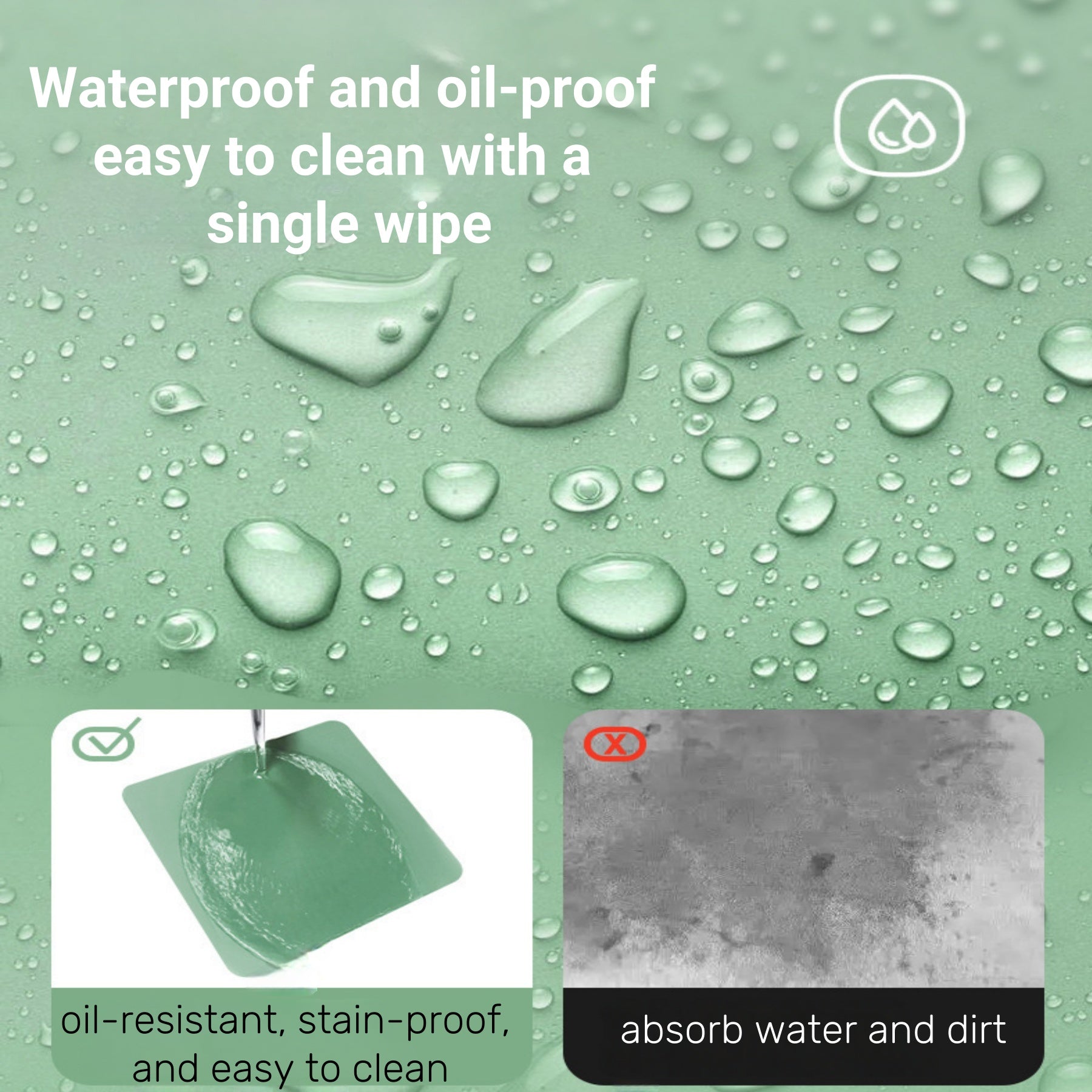 Liquid-textured Faux Leather Mouse Pad