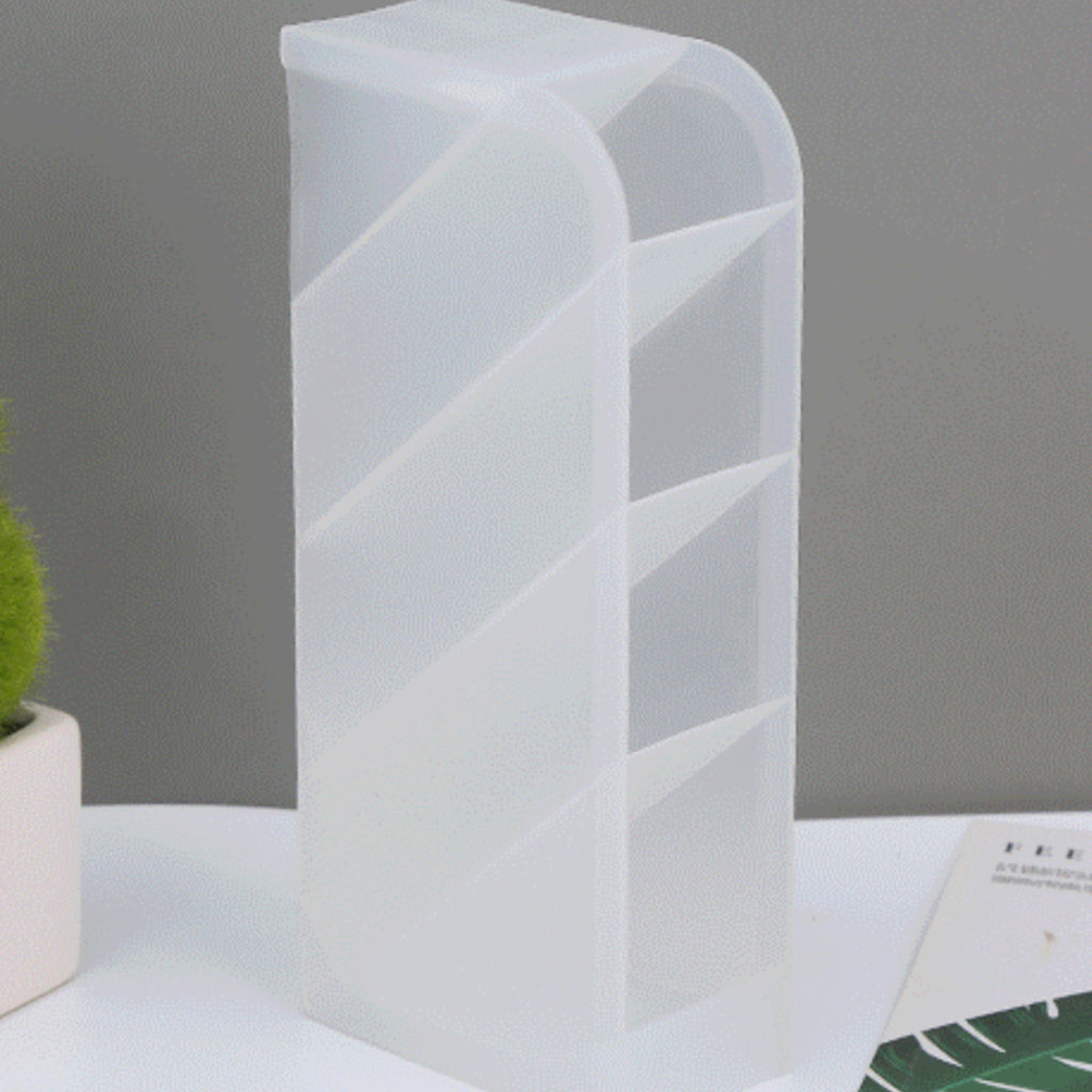 Oblique Insertion Plastic Transparent Pen Holder