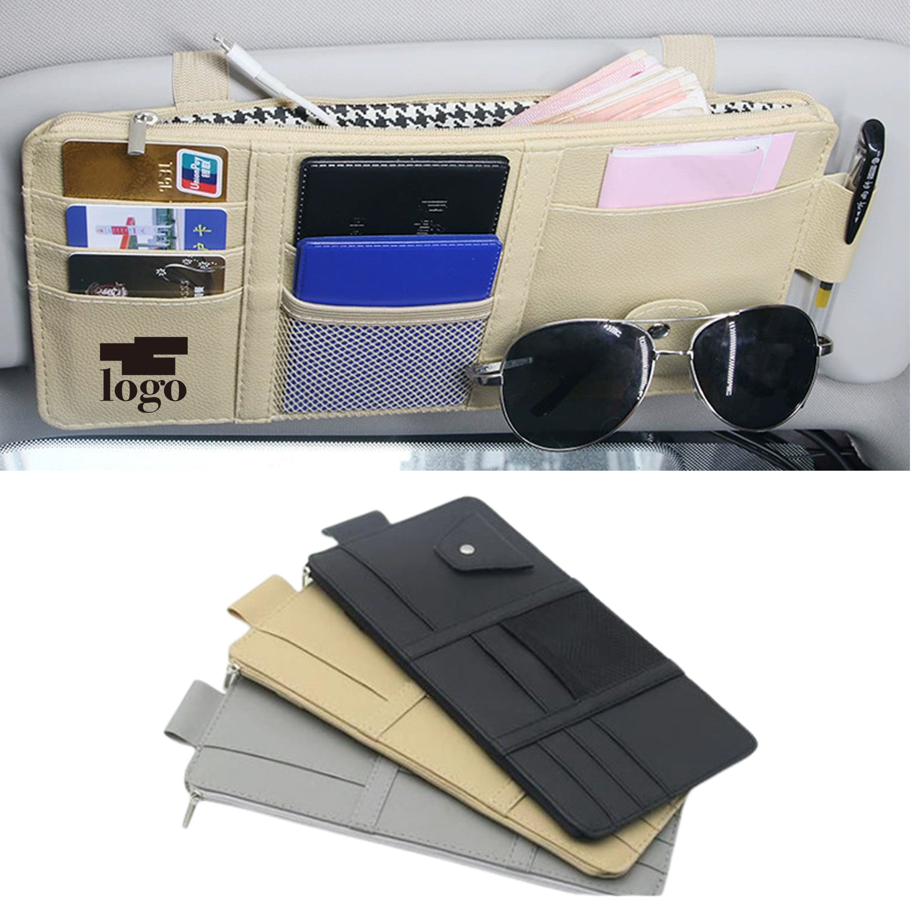 Car Organizer Bag On Sun Visor