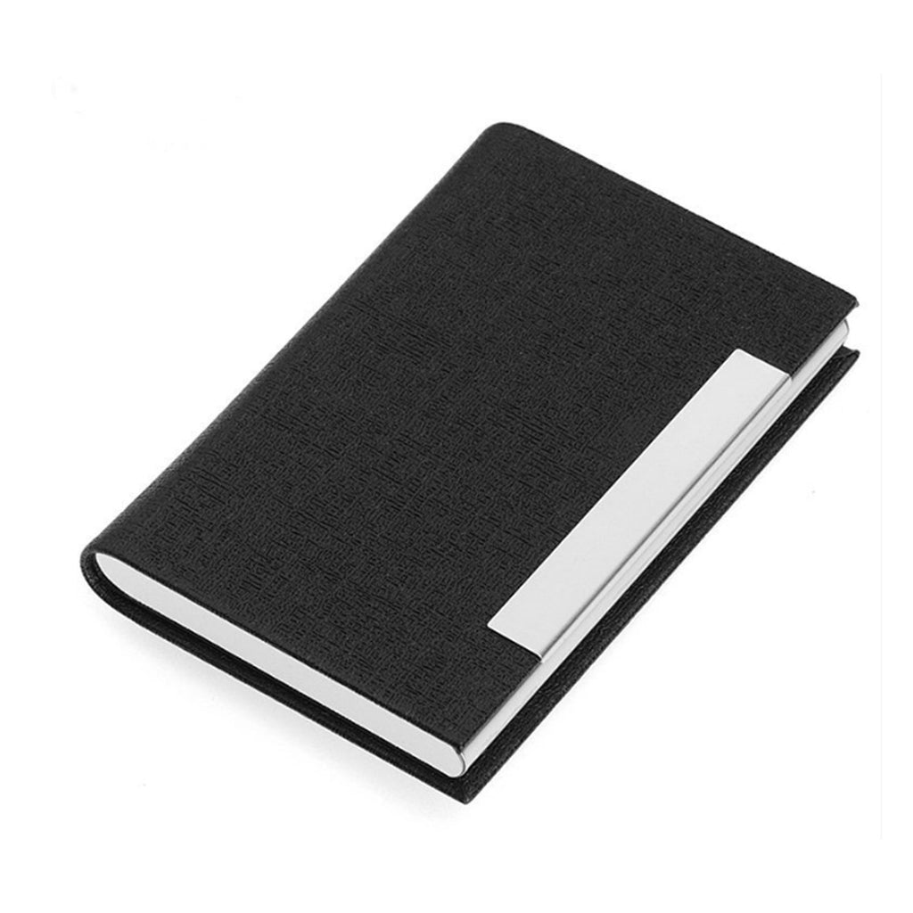 Stainless Steel And Leather Business Card Holder Case