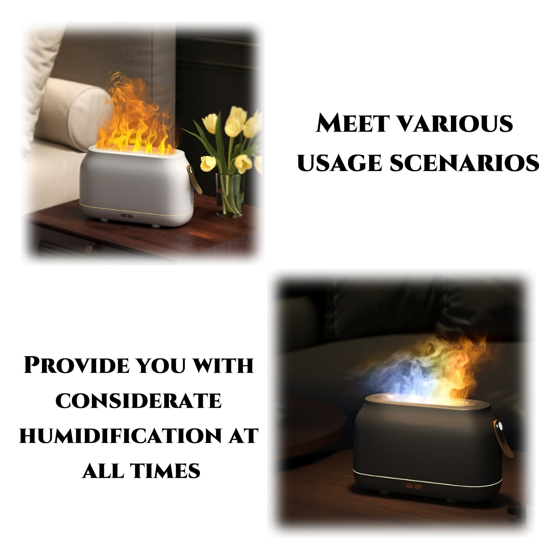 Usb Powered Aromatherapy Flame Humidifier