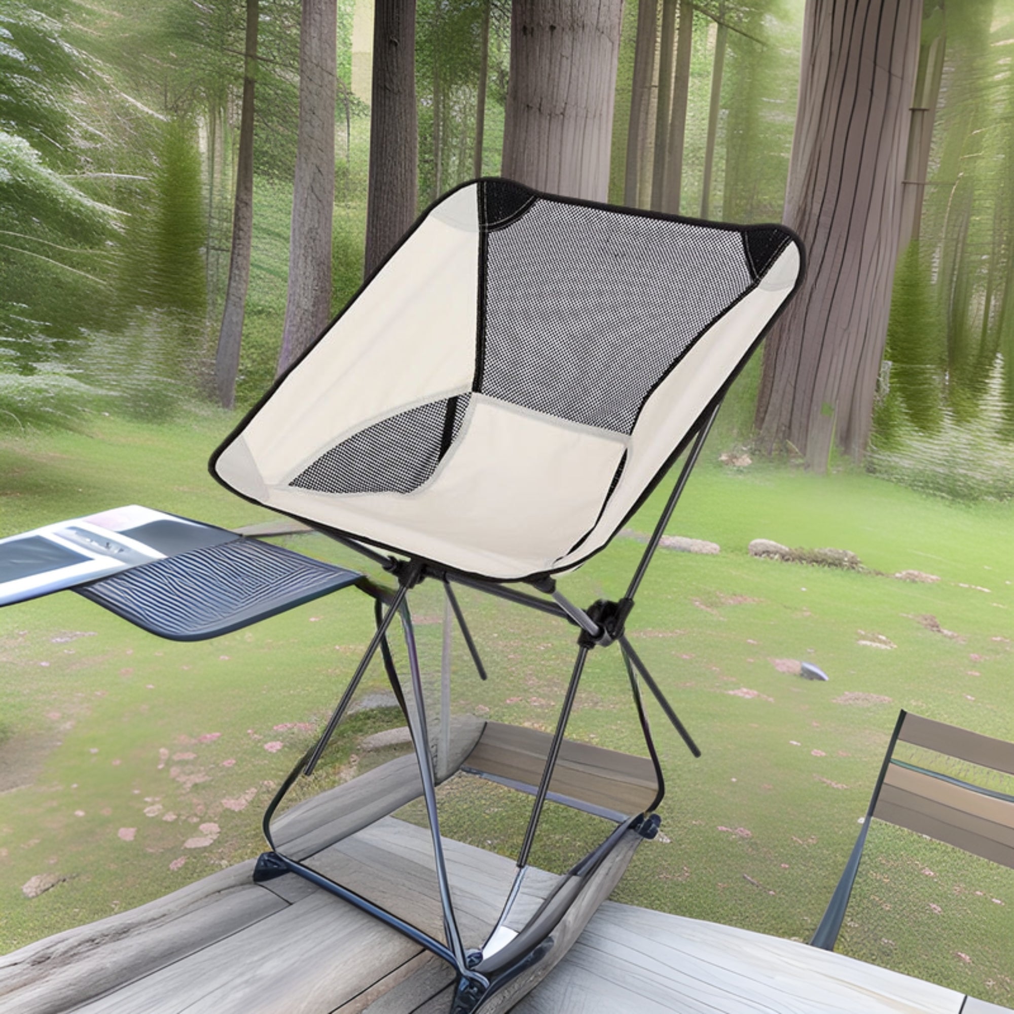 600D Oxford Fabric Steel Alloy Folding Chair