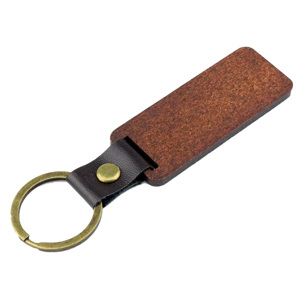 Wooden Keychain With Engraved Charm