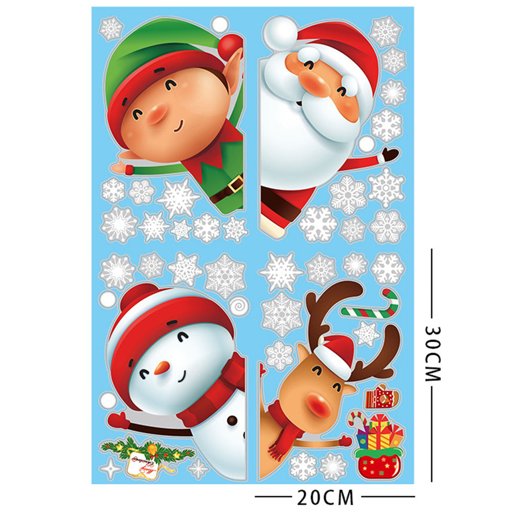 Christmas Snowflake Window Clings Stickers For Glass