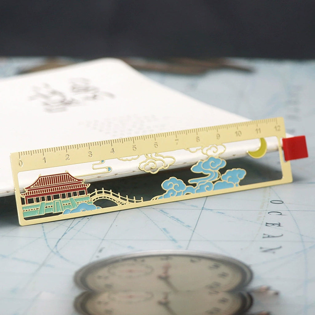 Painted Metal Ruler Bookmark