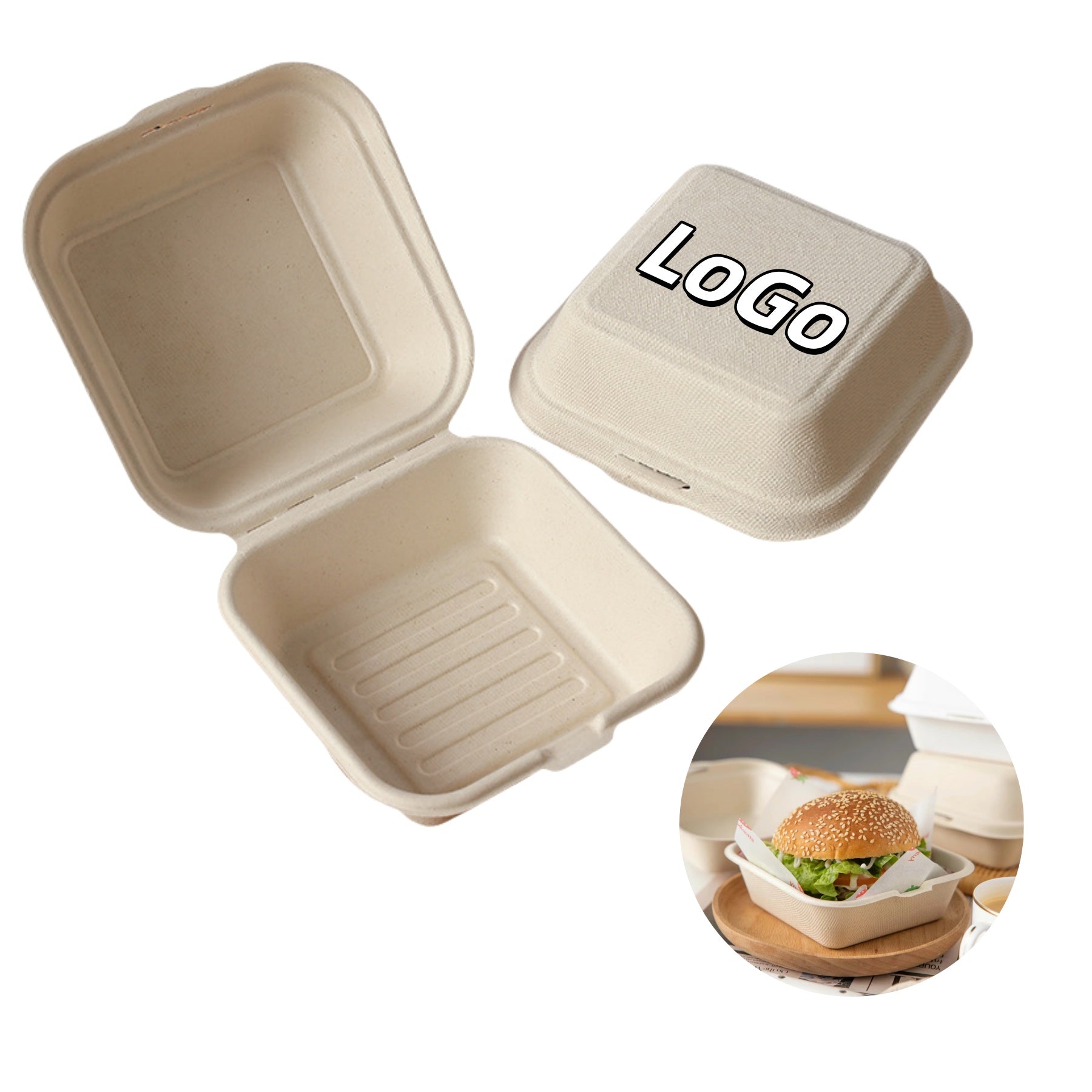Disposable Biodegradable Take Out Lunch Box