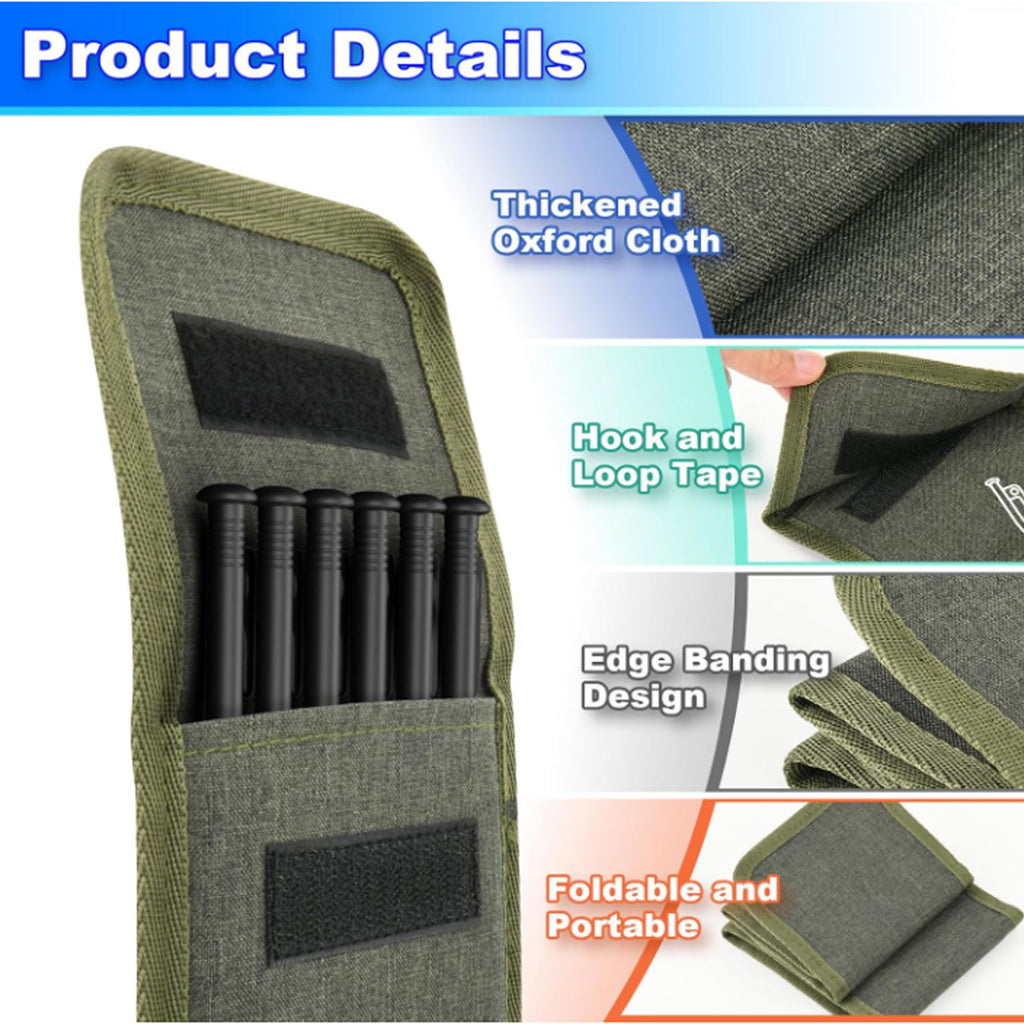 Ground Nail Storage Bag and Four Ground Nails
