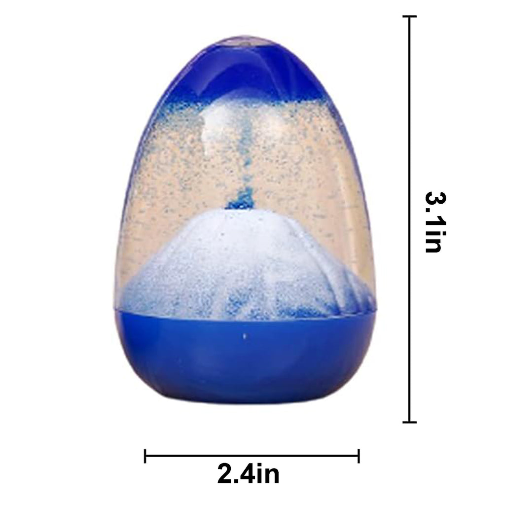 Volcanic Egg Liquid Hourglass With Base