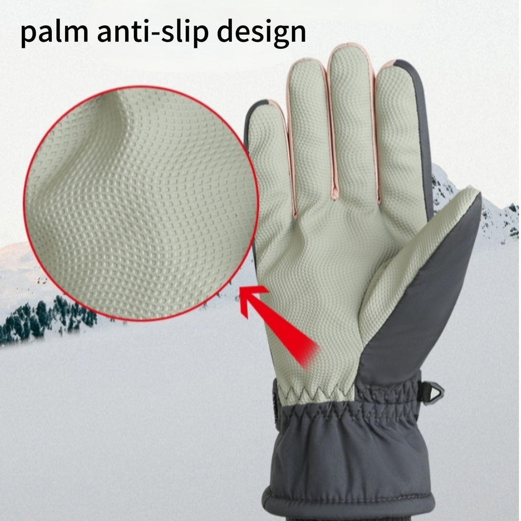 Ski Gloves Ten Finger Touchscreen Grip Tech Cashmere Lined