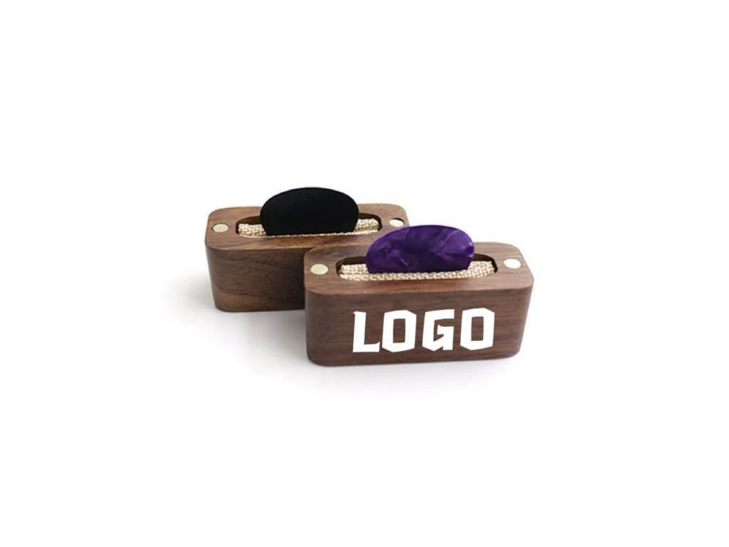 Wooden Guitar Pick Storage Box