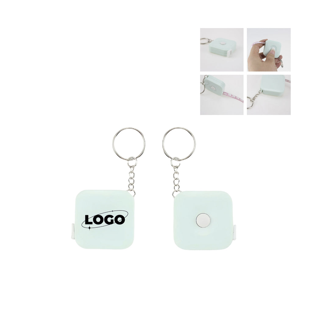 Square Tape Measure with Key Chain