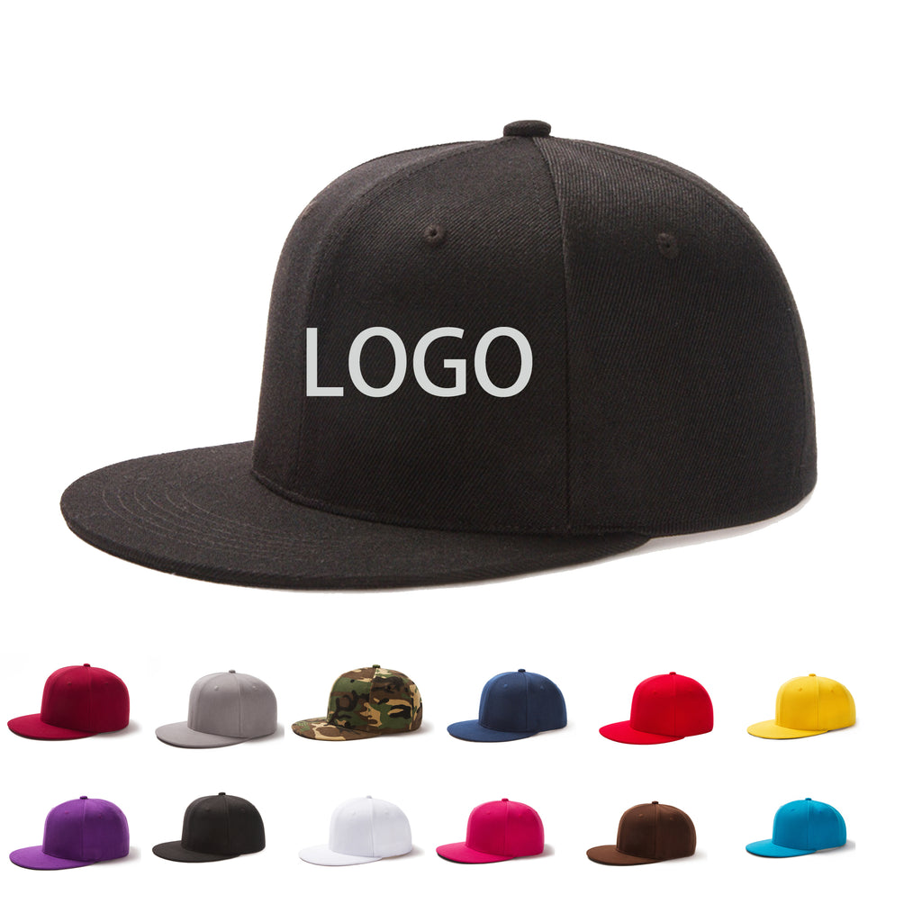 Adjustable Plain Sports Flat-Brim Hat