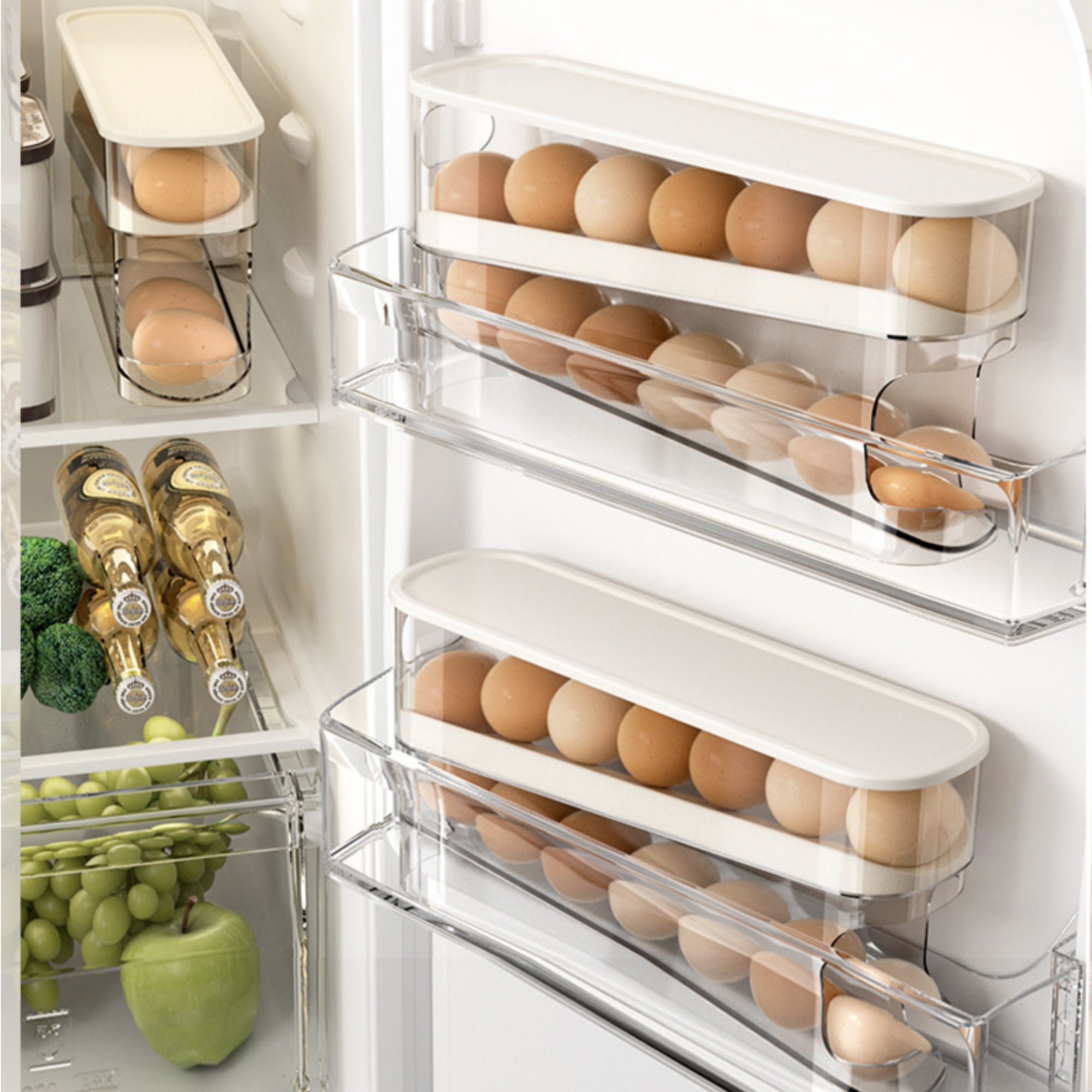 New Automatic Scrolling Egg Holder For Refrigerator