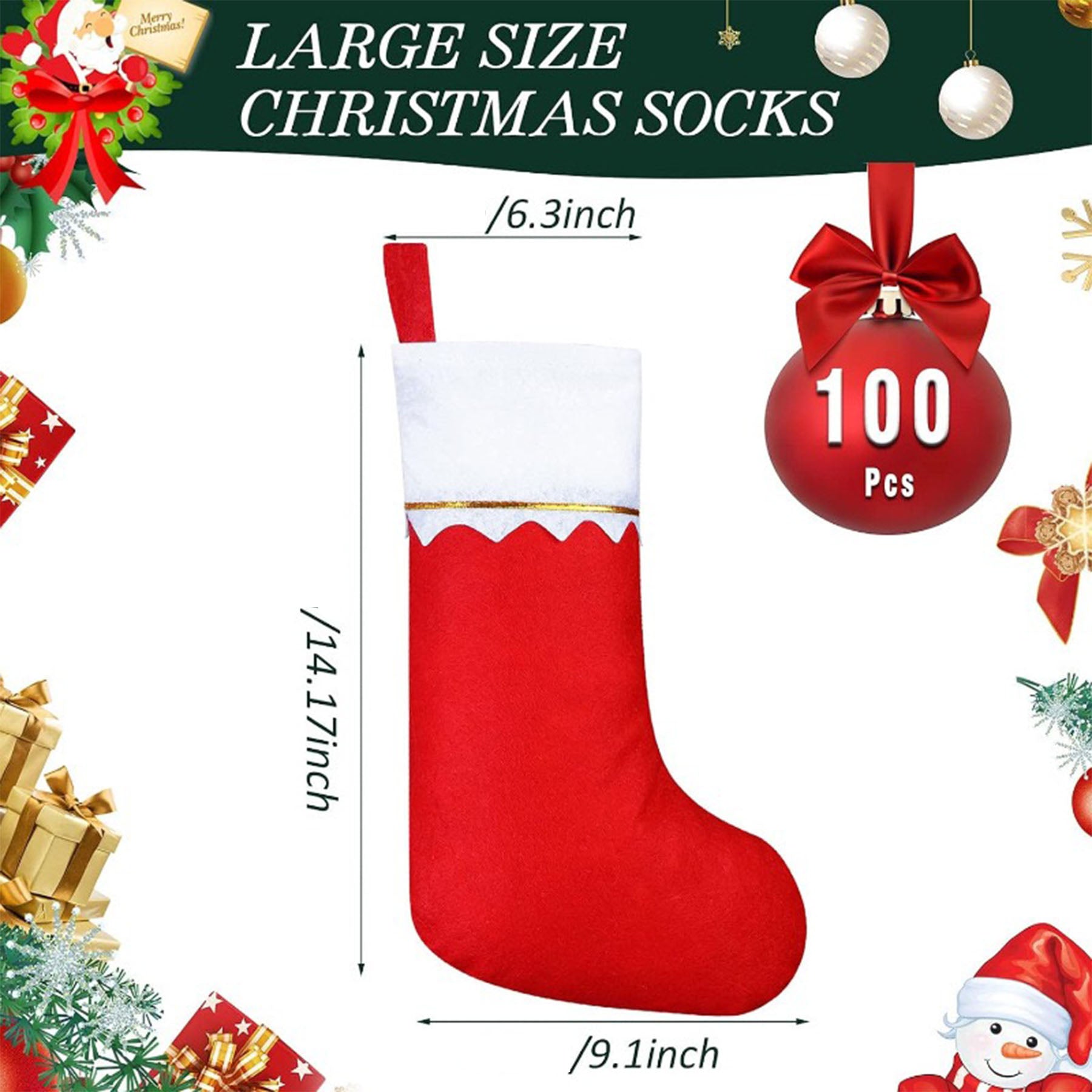 Christmas Stocking - Festive Holiday Decor For Gifts