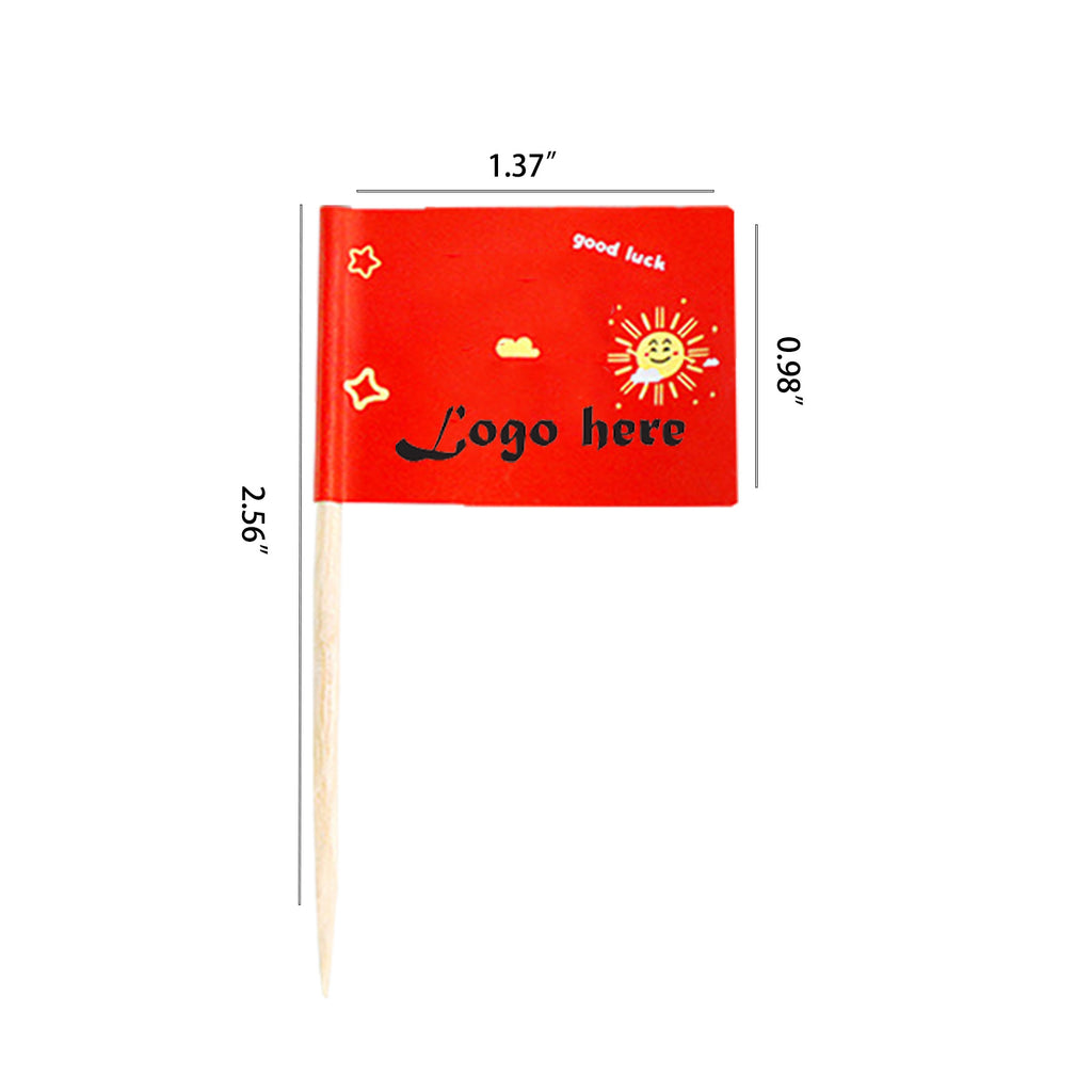 Custom Full Color Imprint Cocktail Flag
