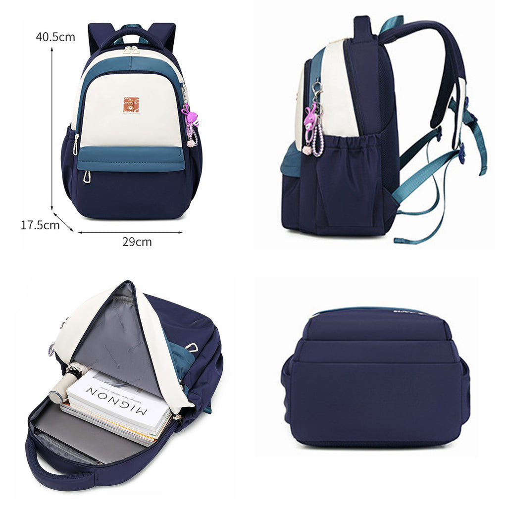 Outdoor College Waterproof Laptop Backpack With Bunny Pendant
