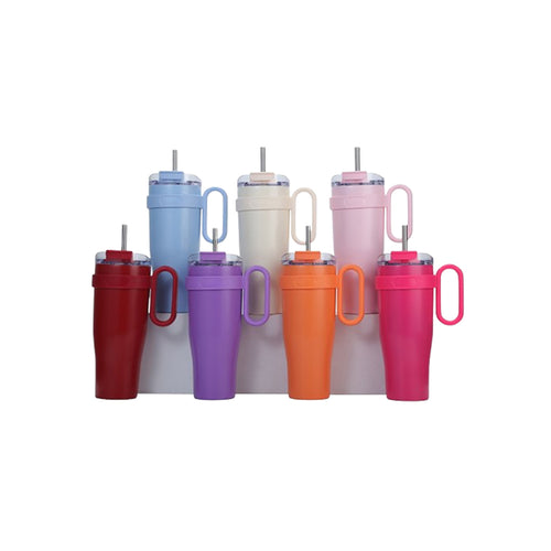 40 Oz Stainless Steel Insulated Car Cup Strap Handle