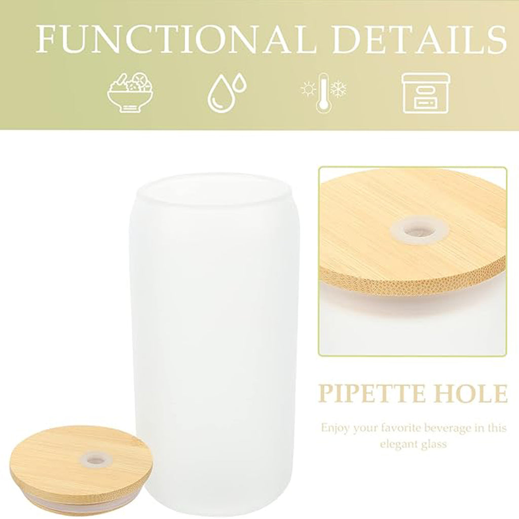 Double Glass Bamboo Lid Mug