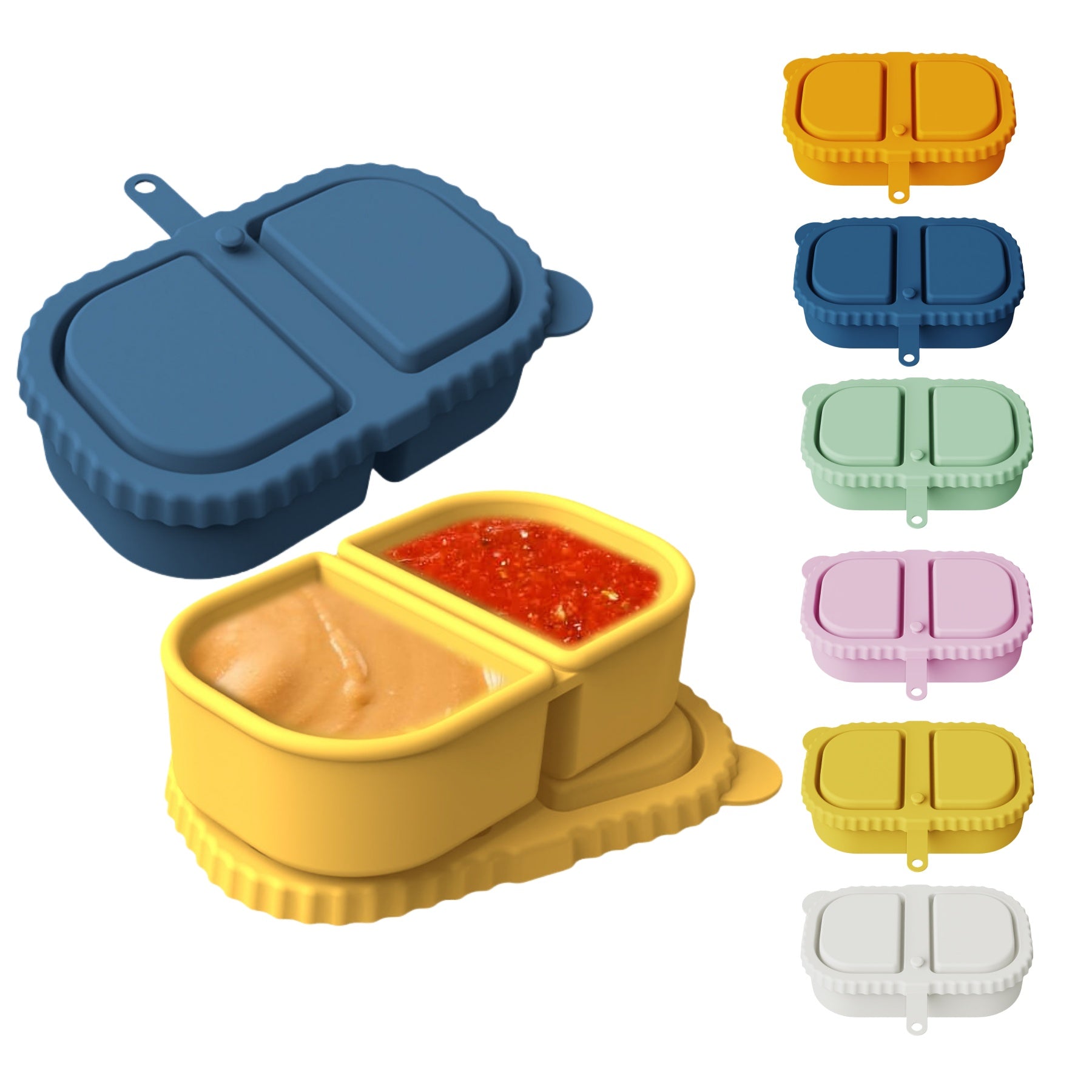 Double - Grid Lidded Seasoning Box