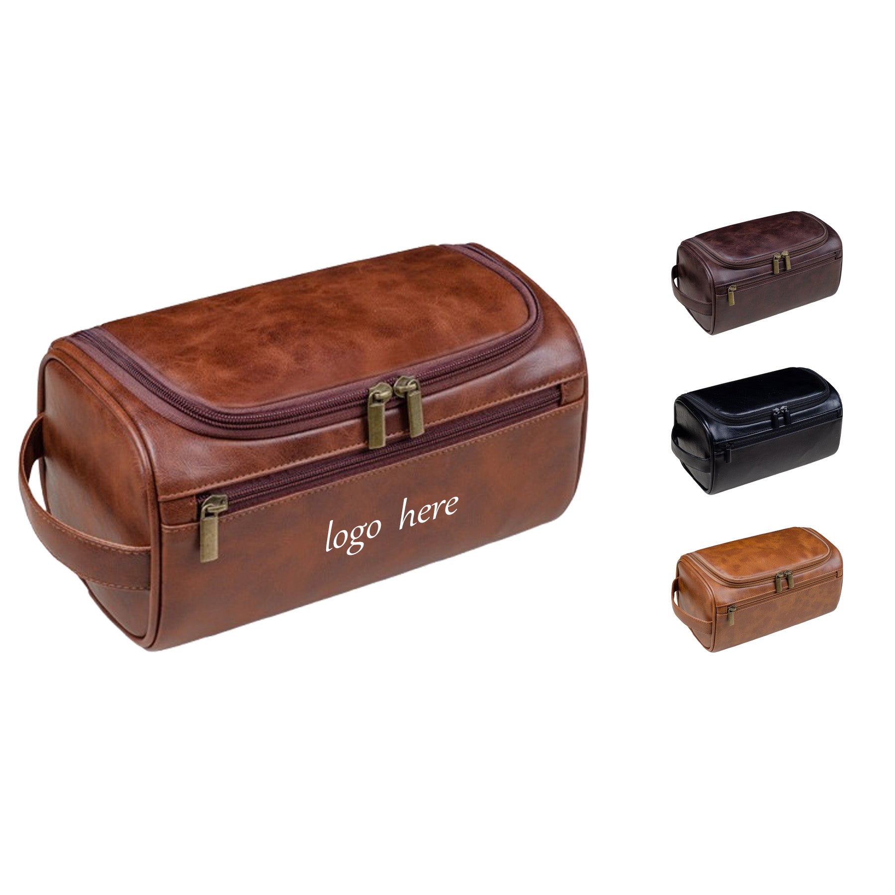 PU Leather Vintage Bag With Zipper