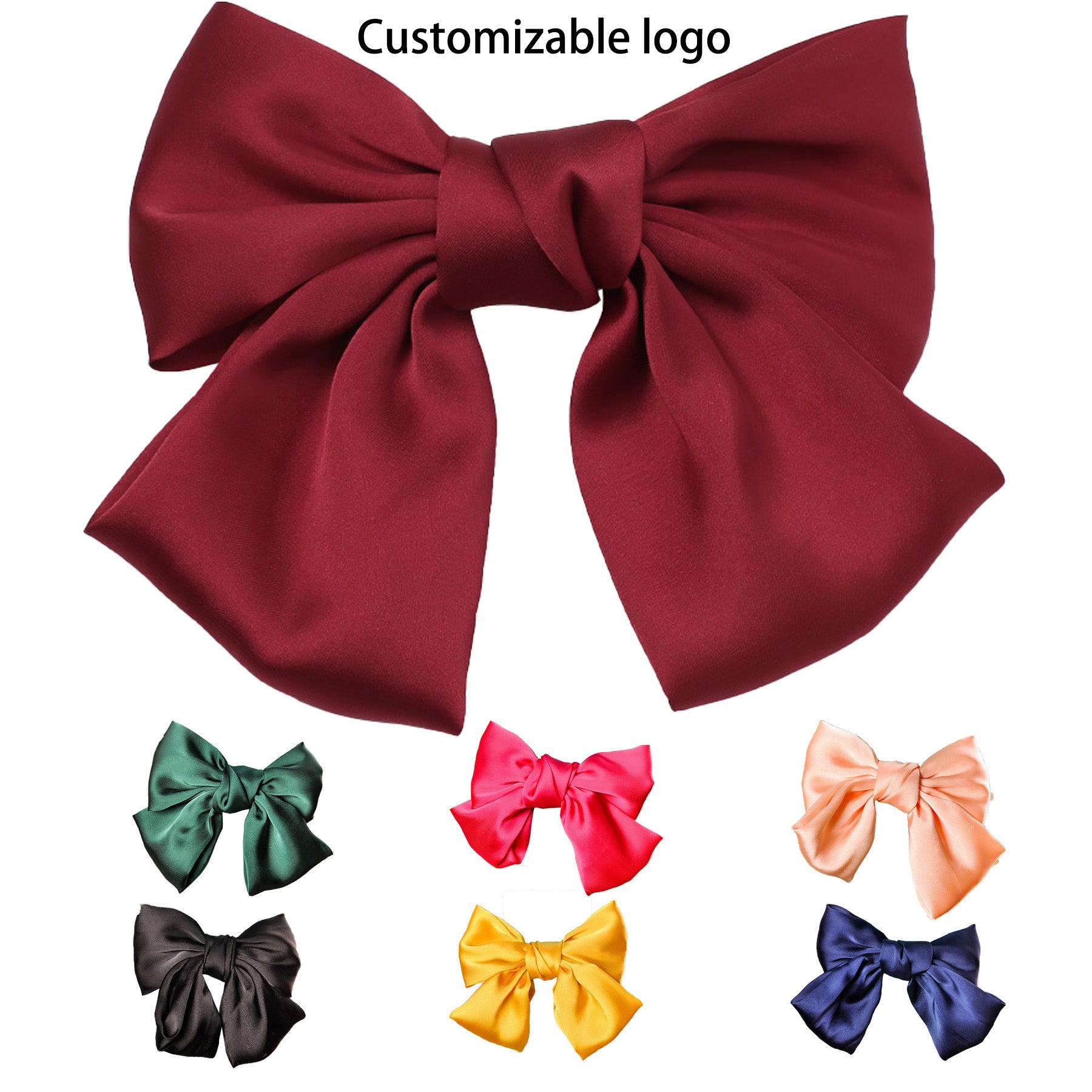 Custom Bow Satin Hairpin For Women