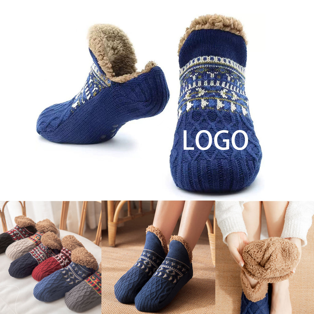 Indoor Carpet Non-Slip Warm Slipper Style Socks