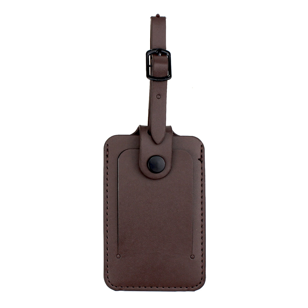 PU Snap Button Luggage Tag