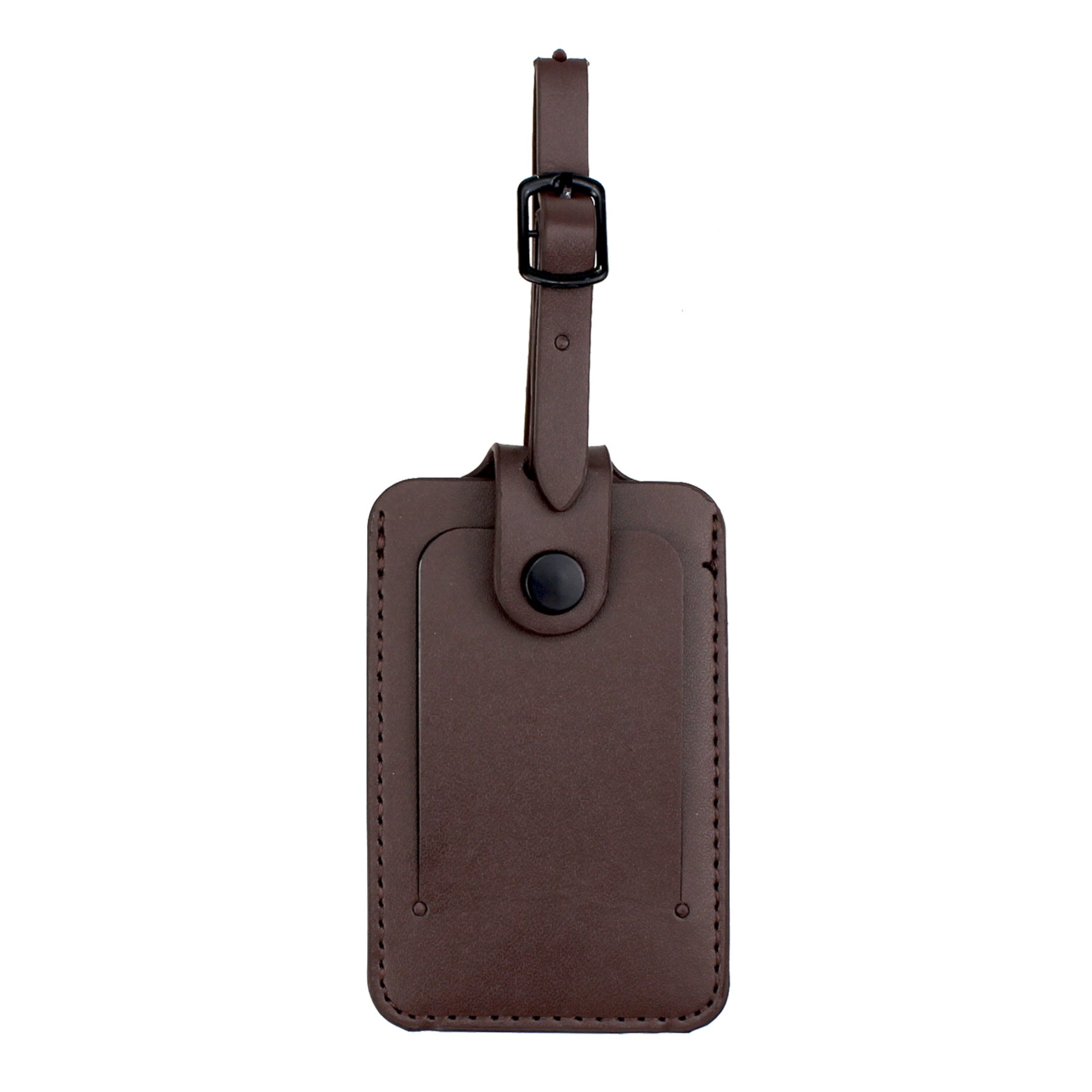 PU Snap Button Luggage Tag