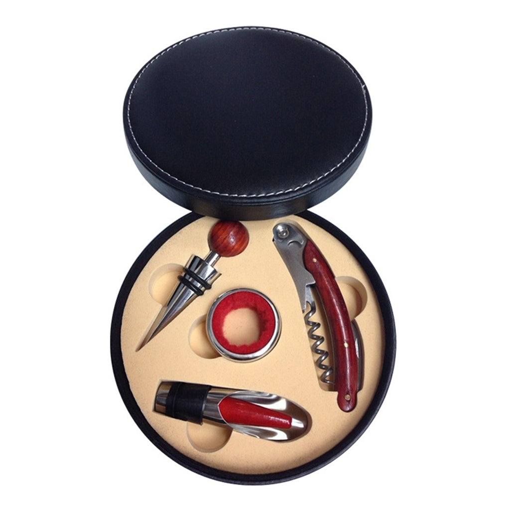 Leather Wine Opener Set