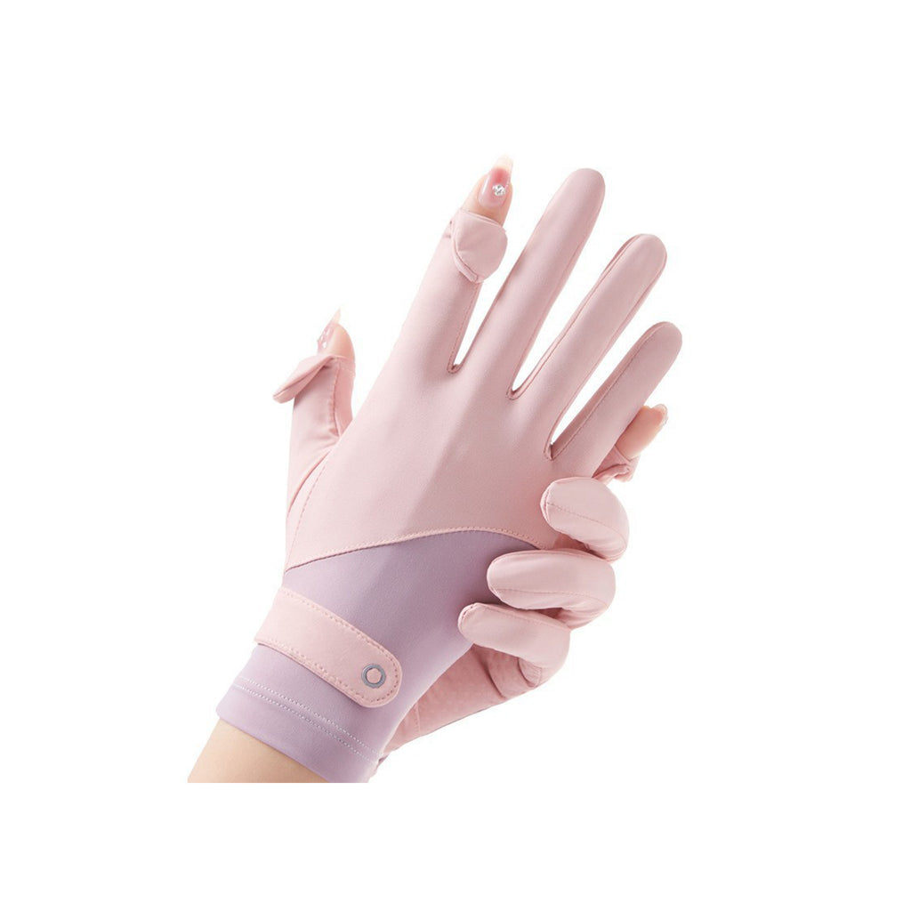 Summer Outdoor Ice Silk Sunscreen Cycling Gloves