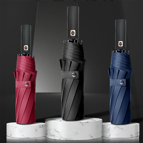 8 Ribs Portable Automatic Light Folding Rain Umbrella