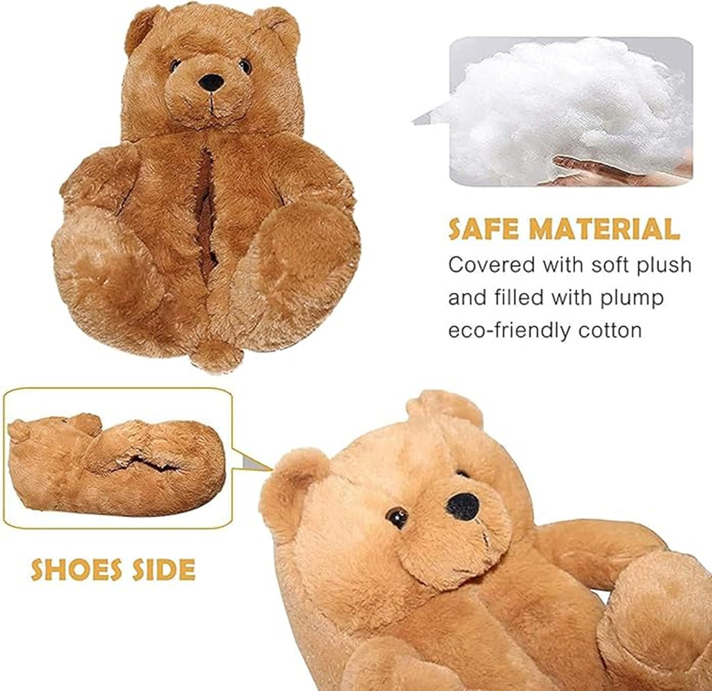 Teddy Bear Flooring Home Plush Slippers