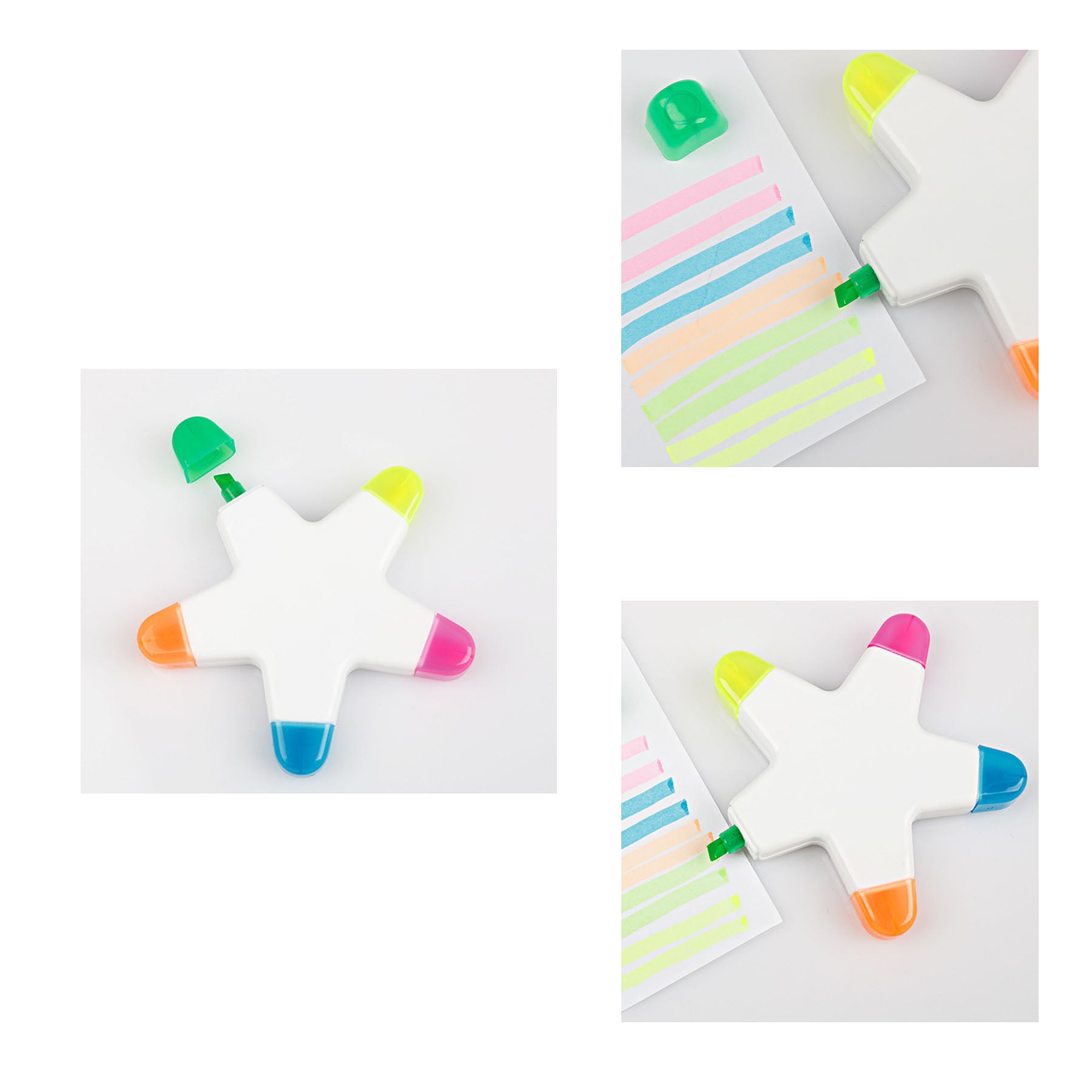 5 Color Star-Shaped Highlighters