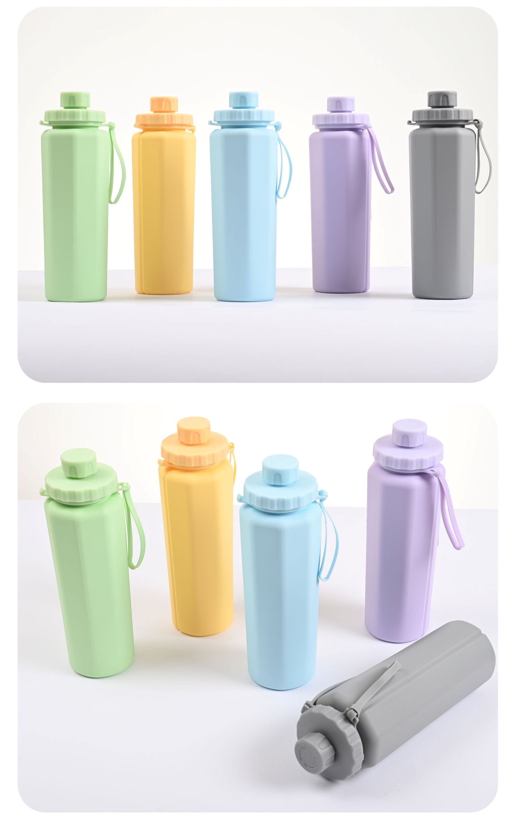20 Oz Collapsible Silicone Water Bottle
