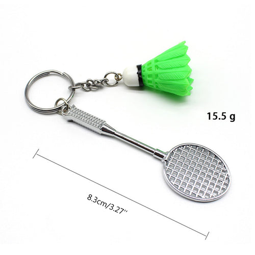Badminton-Shaped Key Chain